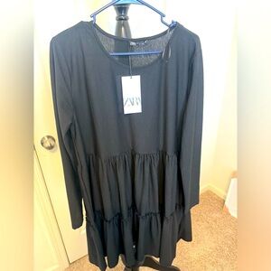 New Zara mini dress. Can wear as a dress or as a shirt with tights.
